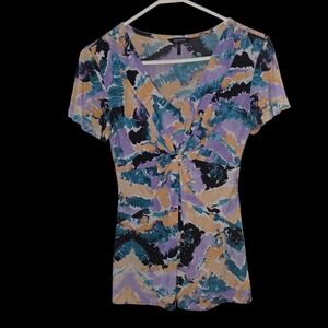 Multicolor Abstract Women's Top